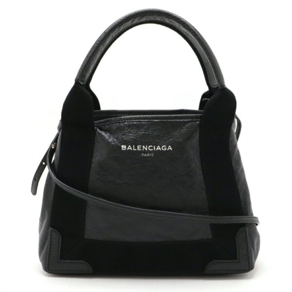 12461102 1 Balenciaga Navy Cabas XS Tote Bag Leather Black