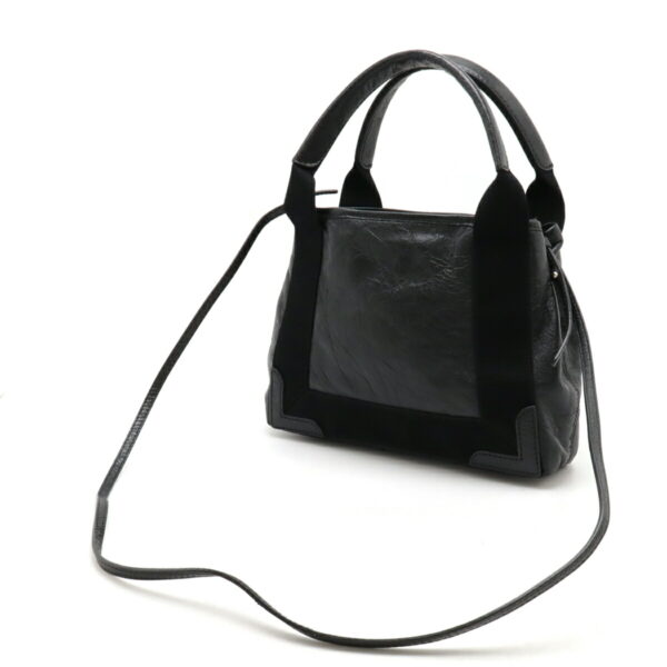 12461102 2 Balenciaga Navy Cabas XS Tote Bag Leather Black