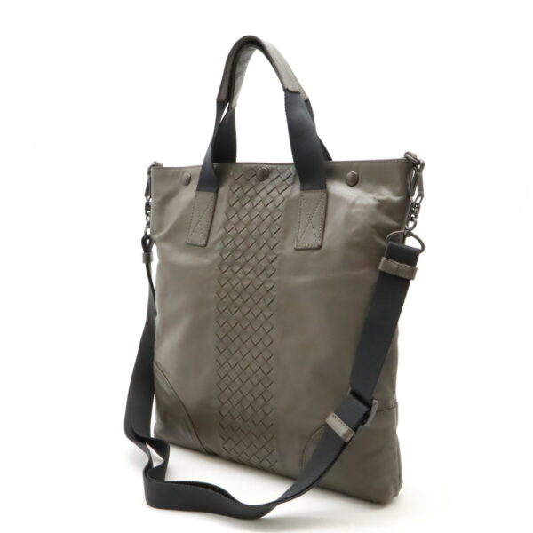 12470146 2 Bottega Veneta Intrecciato Tote Leather Gray