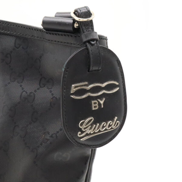 12470171 9 Gucci GG Implime Sherry Line Fiat Collaboration Shoulder Bag Leather Black