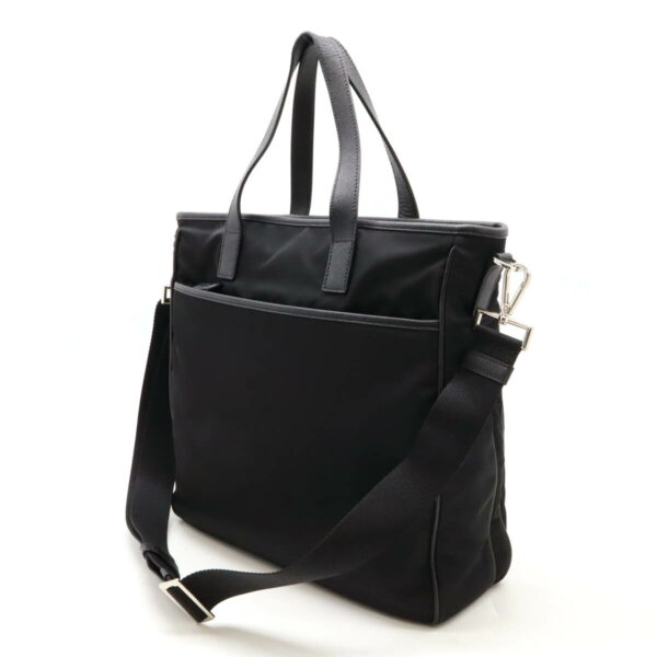 12470175 2 Prada Tote Bag Nylon Leather Nero Black