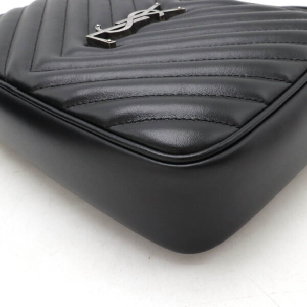 12470197 3 Saint Laurent Lou Camera Bag V Stitch Leather Black