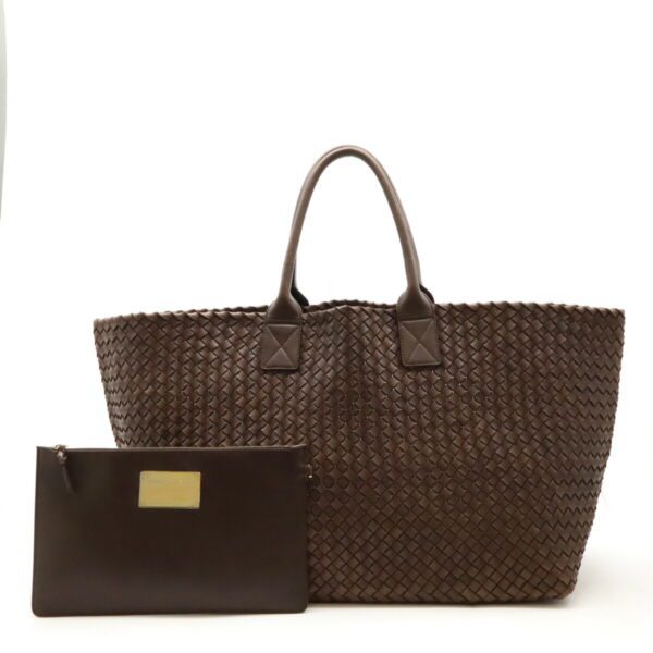 12470272 1 Bottega Veneta Intrecciato Tote Leather Brown