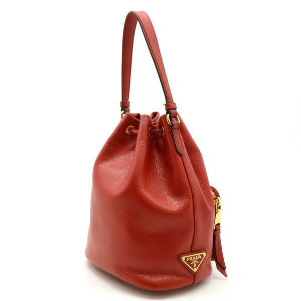 12470308 2 Prada Bucket Bag Mini Leather Red