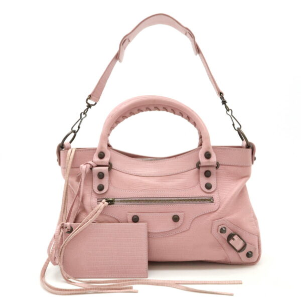 12470550 1 Balenciaga The First Handbag Leather Dusty Pink