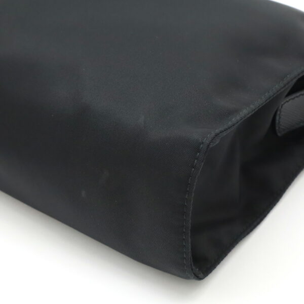 12470554 3 Prada Clutch Bag Nylon Leather Nero Black