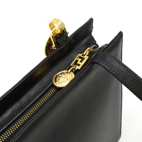 12470679 5 Gianni Versace Medusa Tote Bag Leather Black