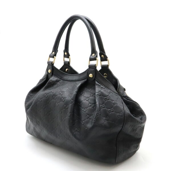 12470747 2 Gucci Sookie Guccisima Tote Bag Leather Black