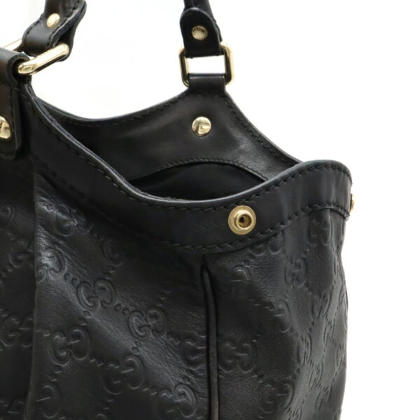 12470747 6 Gucci Sookie Guccisima Tote Bag Leather Black