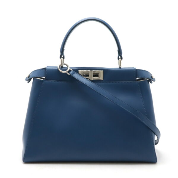 12470784 1 Fendi Peekaboo Medium Handbag Leather Blue