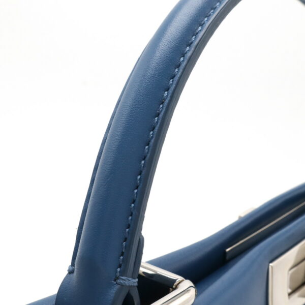 12470784 4 Fendi Peekaboo Medium Handbag Leather Blue