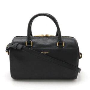 Saint Laurent Baby Duffle Mini Handbag Leather Black