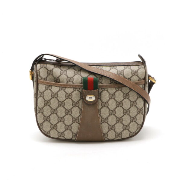 12470792 1 Gucci Sherry Line Crossbody Leather Beige Brown