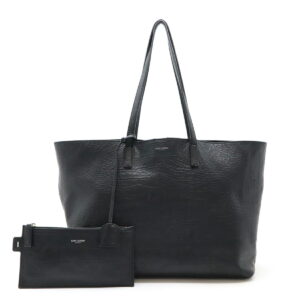Saint Laurent Shopping Tote Bag Crocodile Leather Dark Gray