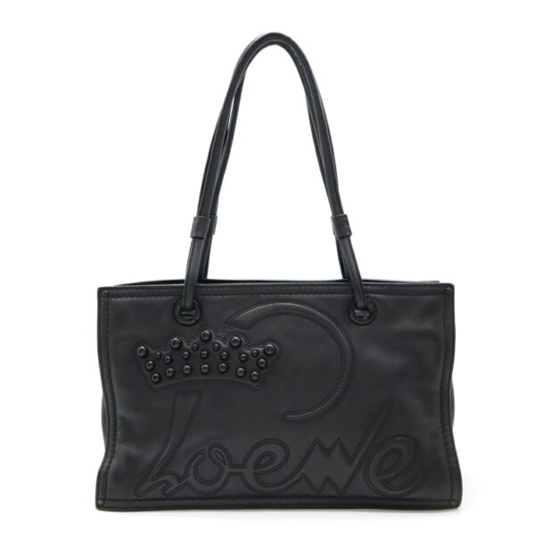 12470840 1 Loewe Shopper Tote Bag Leather Black