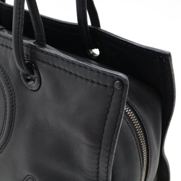 12470840 7 Loewe Shopper Tote Bag Leather Black