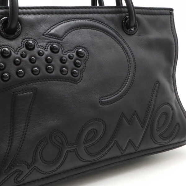 12470840 8 Loewe Shopper Tote Bag Leather Black