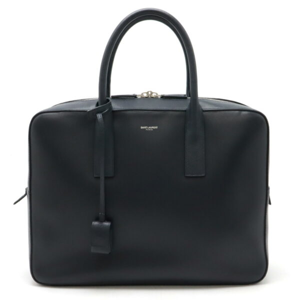 12470979 1 Saint Laurent Classic Museum Briefcase Leather Dark Navy