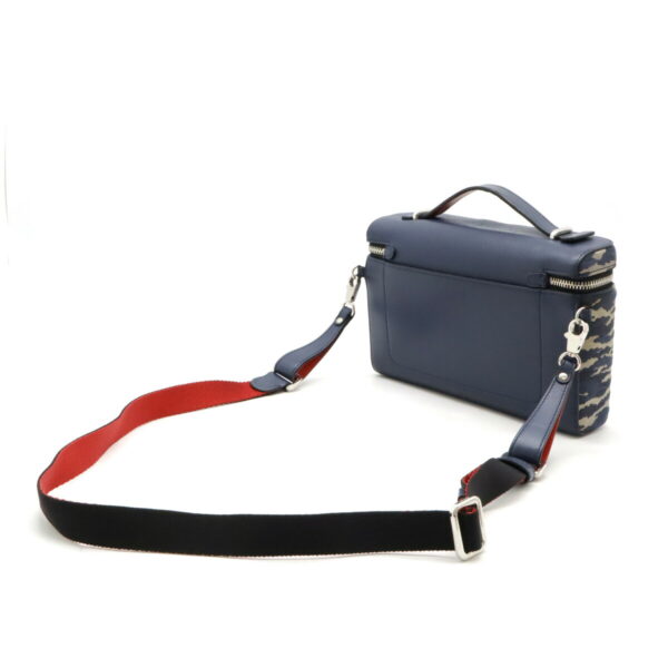 12471091 2 Christian Louboutin Kipi 2way Shoulder Bag Jacquard Leather Navy