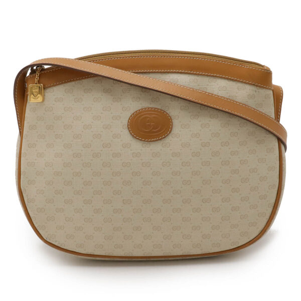 12471145 1 Gucci GG Plus Shoulder Bag Leather Ivory Beige