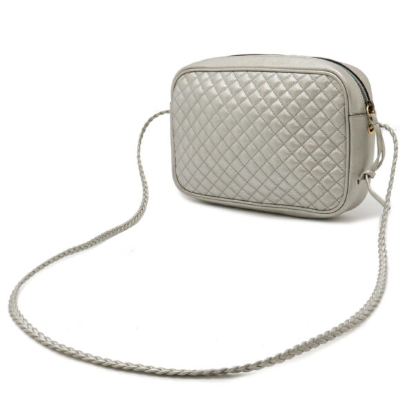 12471180 2 Gucci GG Marmont Sherry Line Shoulder Bag Quilted Leather Silver