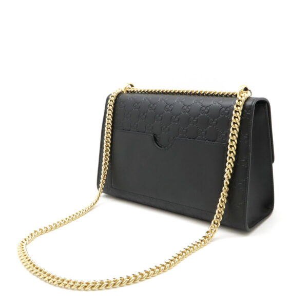 12471207 2 Gucci Guccisima Padlock Shoulder Bag Leather Black