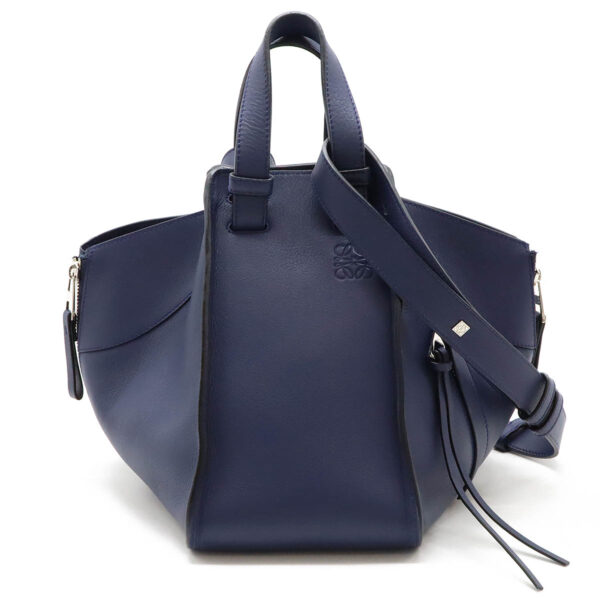 12480026 1 Loewe Hammock Small Handbag 6way Leather Navy