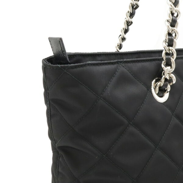 12480029 6 Prada Quilted Tote Bag Nylon Leather Nero Black