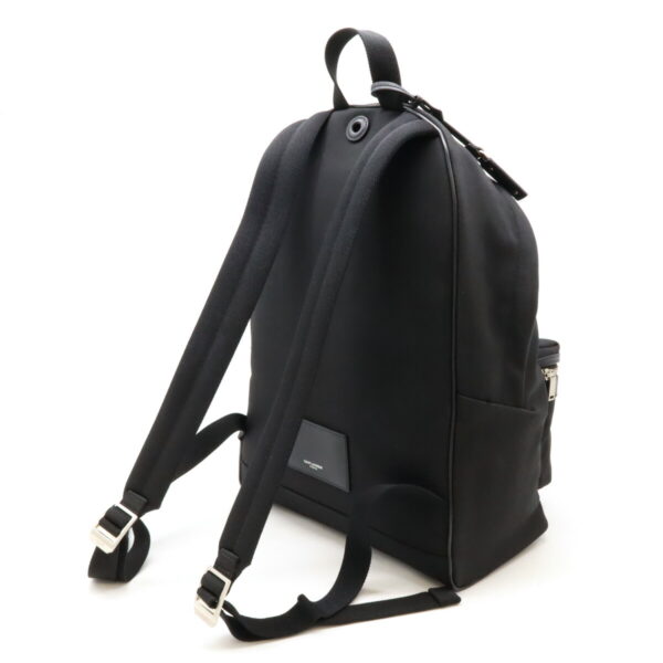 12480034 2 Saint Laurent City Backpack Nylon Leather Black