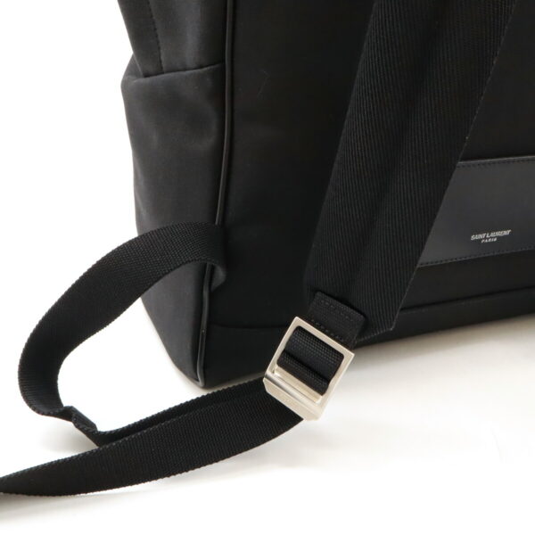 12480034 8 Saint Laurent City Backpack Nylon Leather Black