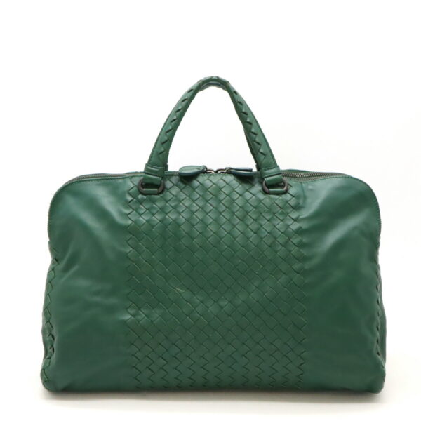 12480035 1 Bottega Veneta Intrecciato Tote Leather Green