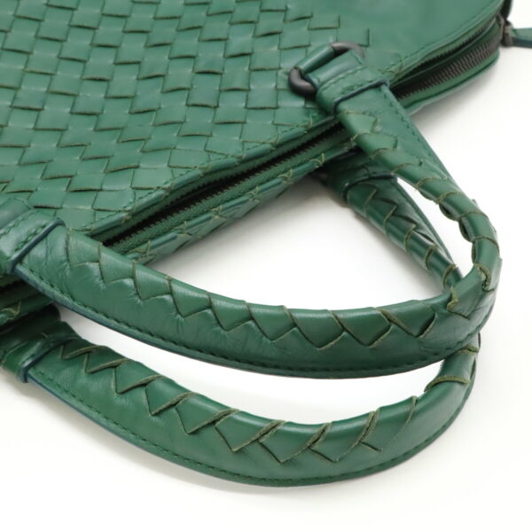 12480035 4 Bottega Veneta Intrecciato Tote Leather Green