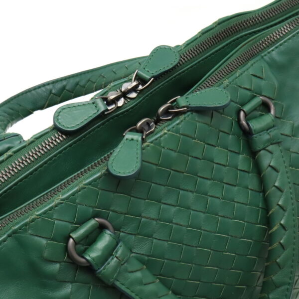 12480035 7 Bottega Veneta Intrecciato Tote Leather Green