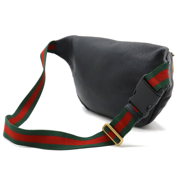 12480225 2 Gucci Gucci Print Sherry Line Belt Bag Leather Black