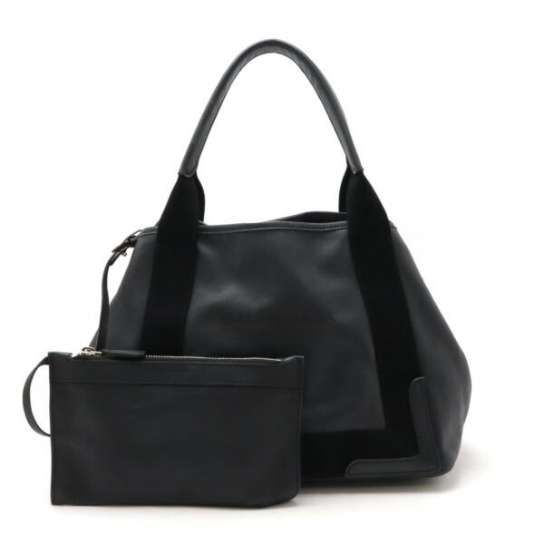 12480284 1 Balenciaga Navy Hippo S Tote Bag Leather Dark Gray