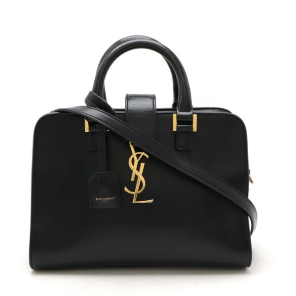 12480342 1 Saint Laurent Baby Cabas Handbag Leather Black