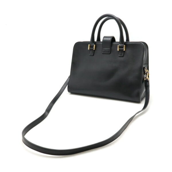 12480355 2 Saint Laurent Small Cabas Handbag Leather Black