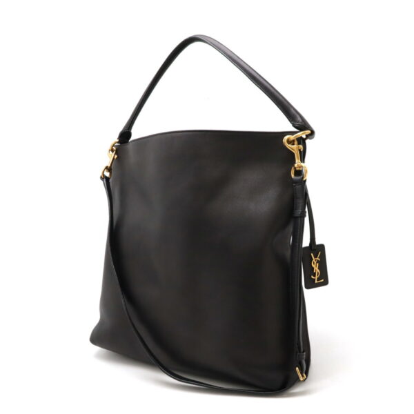 12480358 2 Saint Laurent Hobo Bag Shoulder Bag Leather Black