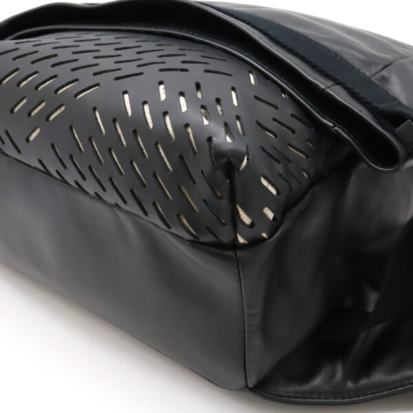 12480359 3 Bottega Veneta Perforated Leather Waist Bag Black