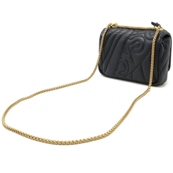 12480361 2 Versace Medusa Flap Chain Shoulder Bag Quilted Leather Black