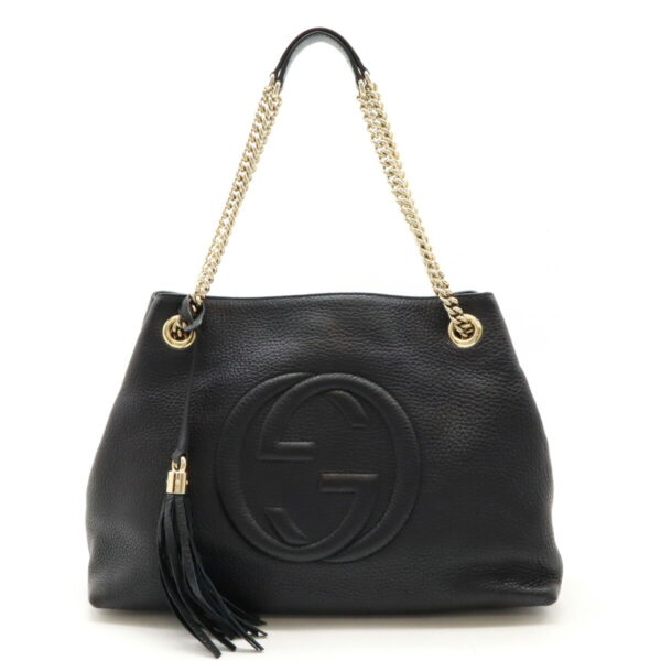 12480604 1 Gucci Soho Chain Bag Leather Black