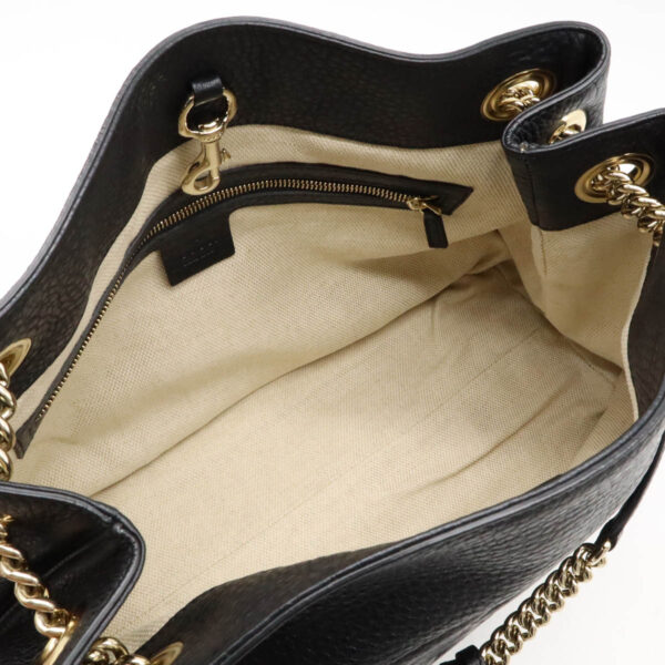 12480604 5 Gucci Soho Chain Bag Leather Black