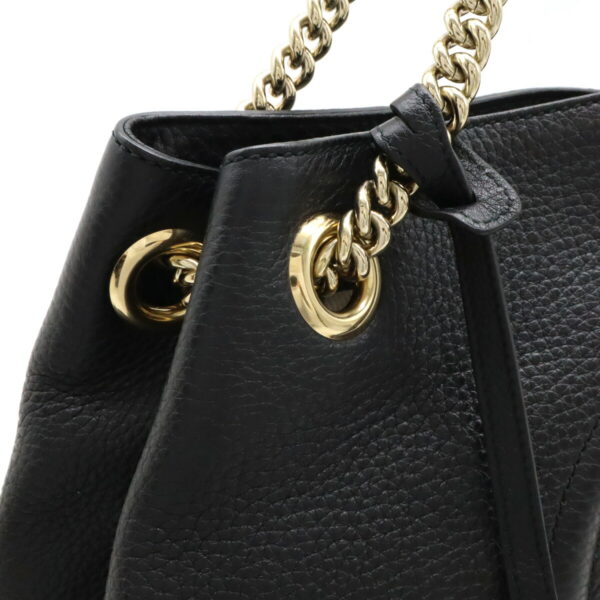 12480604 6 Gucci Soho Chain Bag Leather Black