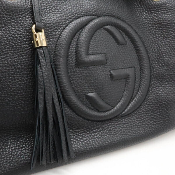 12480604 7 Gucci Soho Chain Bag Leather Black