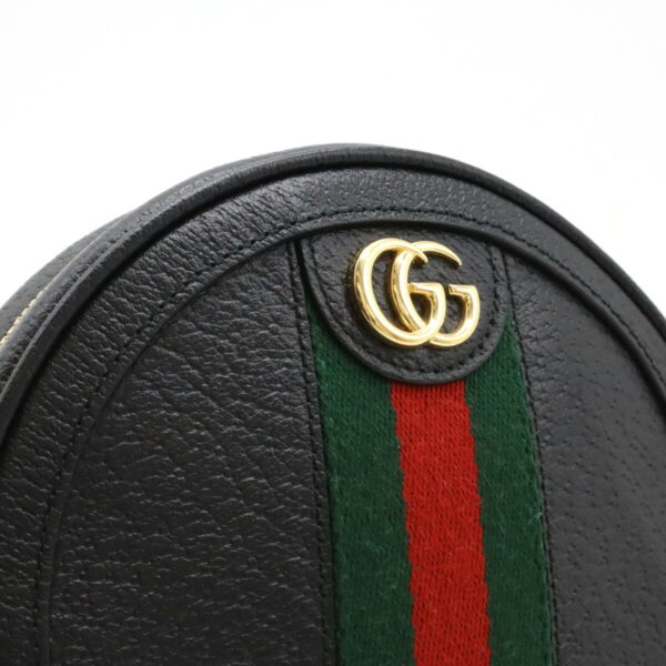 12480738 8 Gucci Ophidia GG Marmont Round Backpack Leather Black