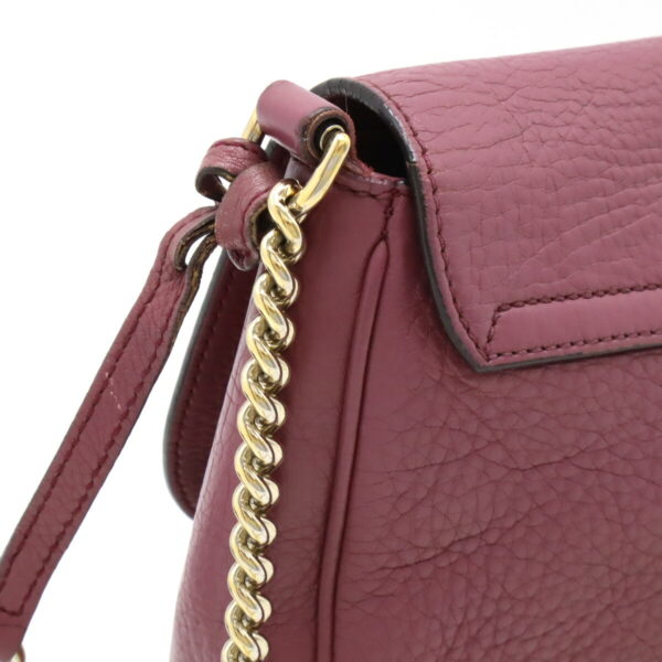 12480741 4 Gucci Soho Fringe Chain Shoulder Bag Leather Purple