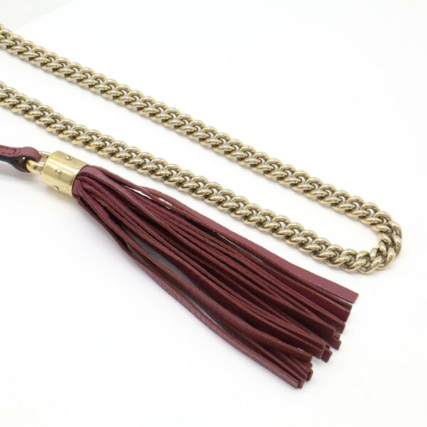 12480741 5 Gucci Soho Fringe Chain Shoulder Bag Leather Purple