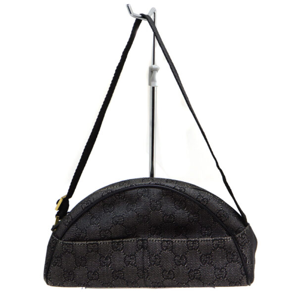 1334 1 Gucci Shoulder Bag Canvas Denim Black