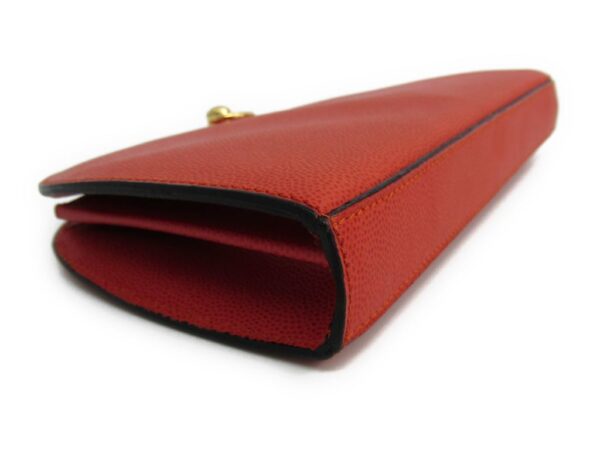 138402 170 4 Celine Clutch Bag Leather Orange