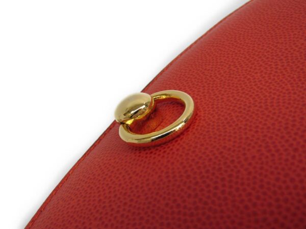 138402 170 6 Celine Clutch Bag Leather Orange